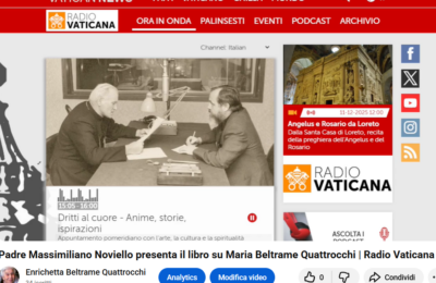 Guarda l’intervista a Padre Massimiliano Noviello su Radio Vaticana: disponibile ora il video integrale