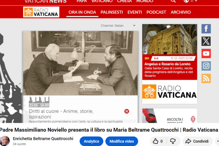 Guarda l’intervista a Padre Massimiliano Noviello su Radio Vaticana: disponibile ora il video integrale